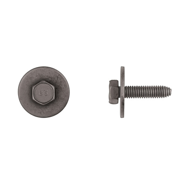 M6-1.00 Hex Head Cap Screw, Black 25 mm L