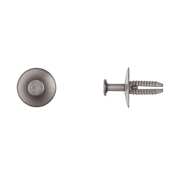 Blk Nyln Push Type Retainer 6.3mm Hole Size 17mm Stem L PK25