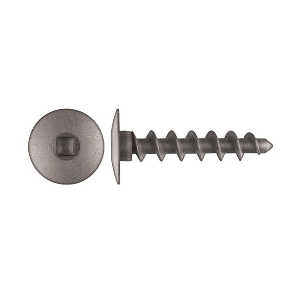 Blk Nyln Fascia Screws 9.2mmX45mm Sq Drive Truss Hd PK25