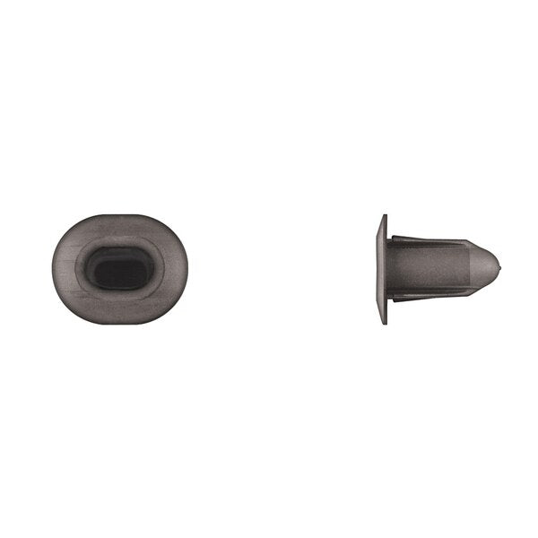 Blk Nyln Front Fascia Nuts 13.5x9.5mm Hole 18mm Stem L PK15
