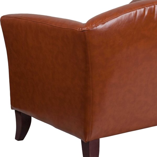 Cognac Leather Loveseat, 29