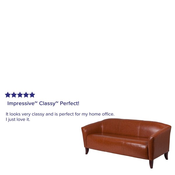 Cognac Leather Sofa, 29