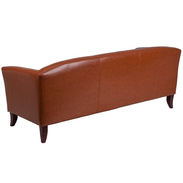 Cognac Leather Sofa, 29