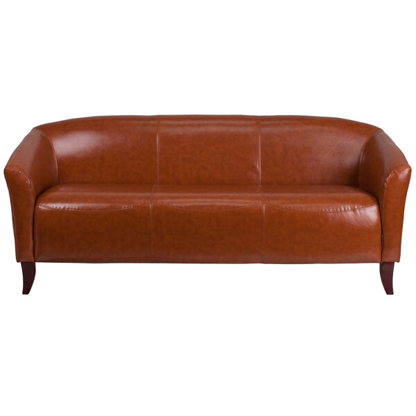 Cognac Leather Sofa, 29