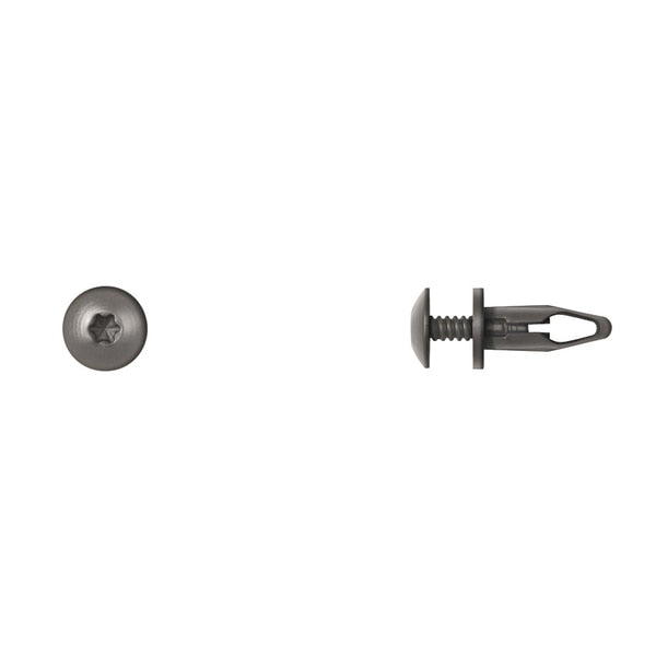 Blk Nyln Torx Screw Ret 6mm Hole Size 18mm Stem L PK25