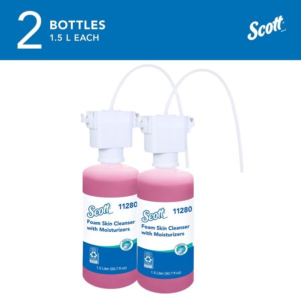 Foam Hand Soap, Under-Counter Refills for KCP Automatic Counter-Mount Dispensers (2 Bottles)