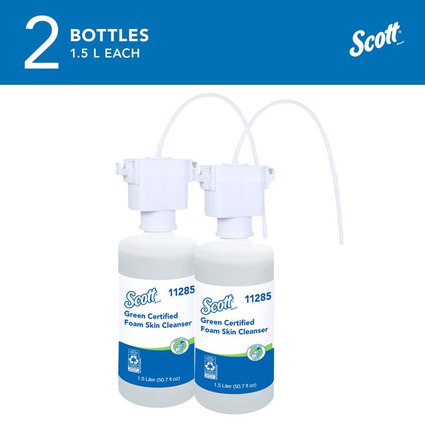 Green Certified Foam Hand Soap, 1.5 L Refills for KCP Automatic Counter-Mount Dispensers (2 Bottles)