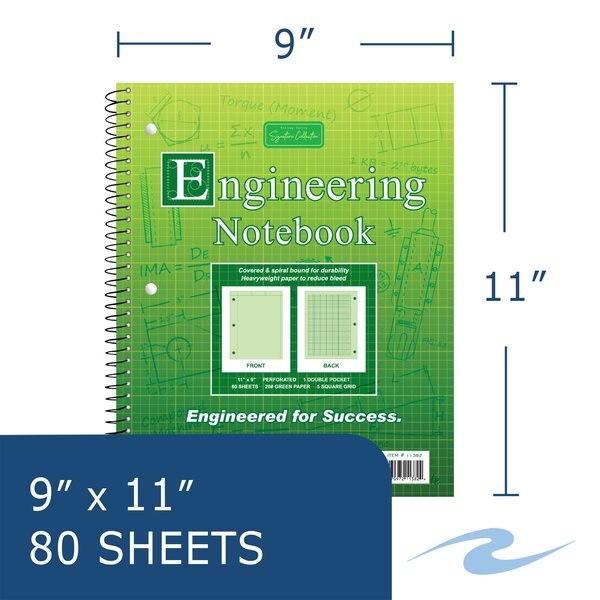 Case of Engineering Wirebound Notebook, 8.5