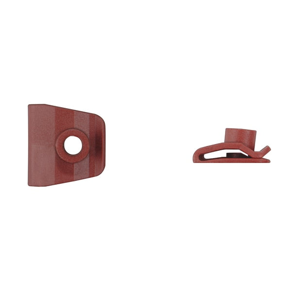 Dark Red Nyln Bumper U Nuts 6mm Screw 12mm Center PK15