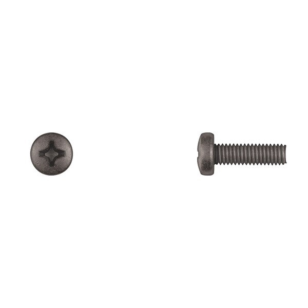 Blk License Plate Screws 6-1.00x20mm Phllp Pan Head PK50