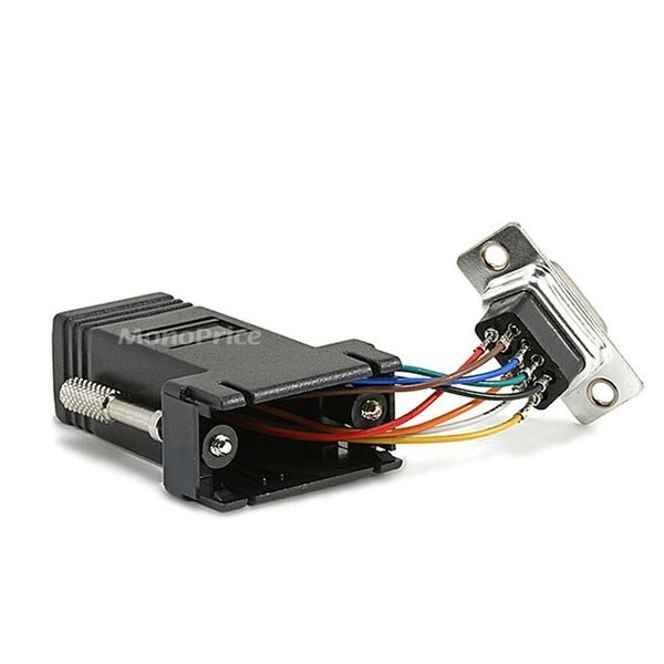 Db9F/Rj, 45, Modular Adaptor, Black