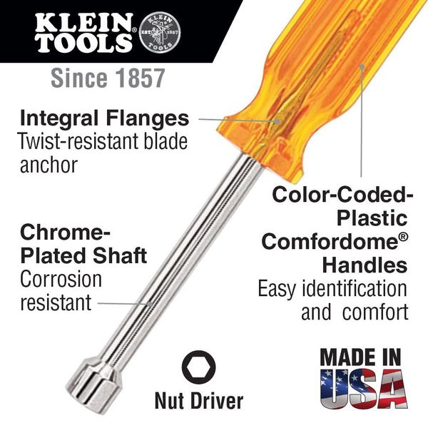 7/16-Inch Nut Driver, 3-Inch Hollow Shaft