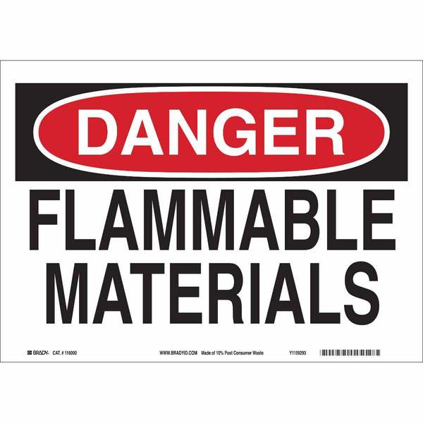 Danger Sign, 10 in H, 14 in W, Plastic, Rectangle, English, 25667