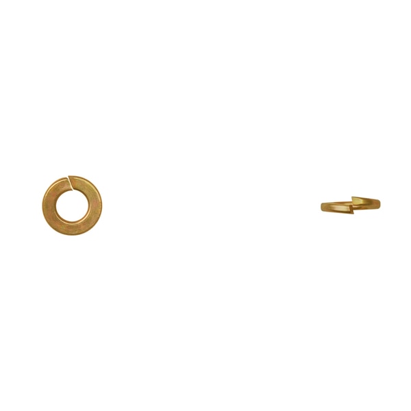 Split Lock Washer, Fits Bolt Size 1/4 in Zinc Yellow Finish