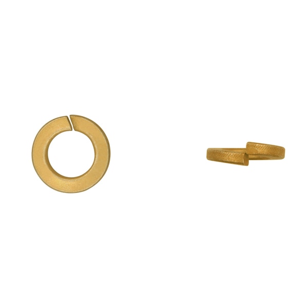Split Lock Washer, Fits Bolt Size 1/2 in Zinc Yellow Finish