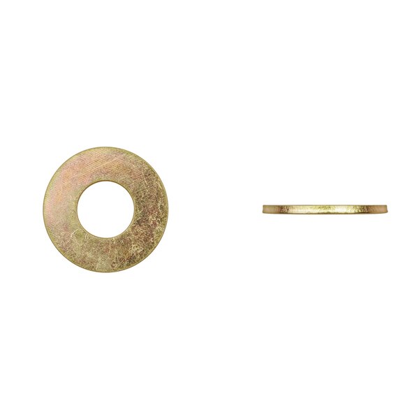 Flat Washer, Fits Bolt Size 3/8 in Zinc Yellow Finish