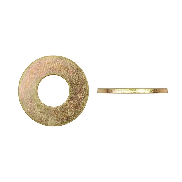 Flat Washer, Fits Bolt Size 1 in Zinc Yellow Finish