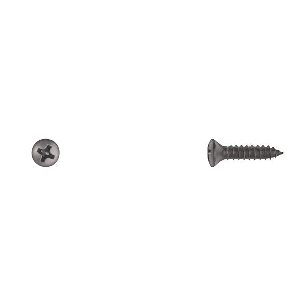 Sheet Metal Screw, #8 x 3/4 in, Black Oval Head Phillips Drive