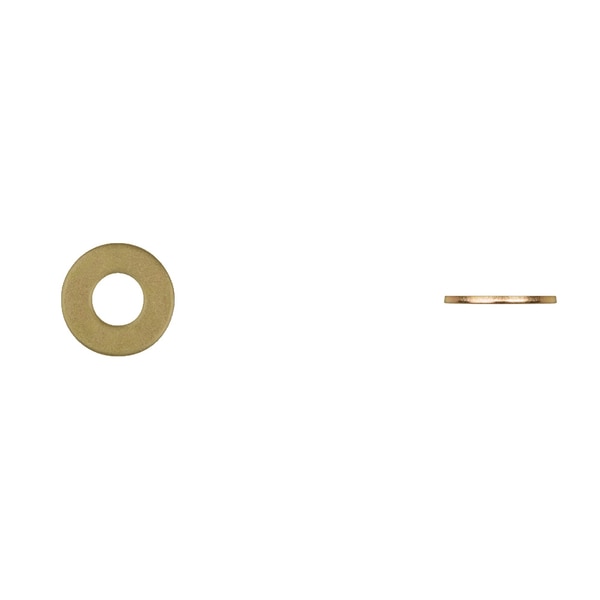 Flat Washer, Fits Bolt Size 1/4 in Zinc Yellow Finish