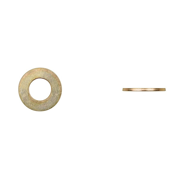 Flat Washer, Fits Bolt Size 3/8 in Zinc Yellow Finish