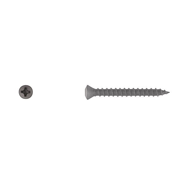 Sheet Metal Screw, #8 x 1-1/2 in, Black Oval Head Phillips Drive