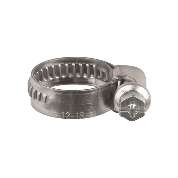 European Style Hose Clamps 12mm-18mm C/R 8mm Band W PK10