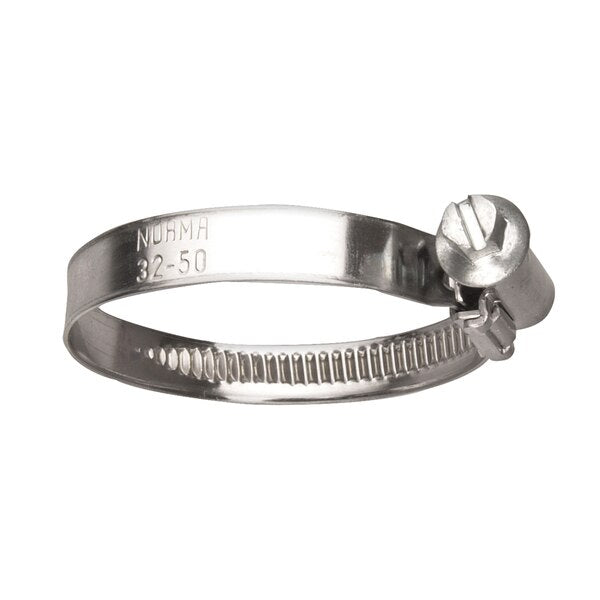European Style Hose Clamps 32mm- 50mm C/R 9mm Band W PK10