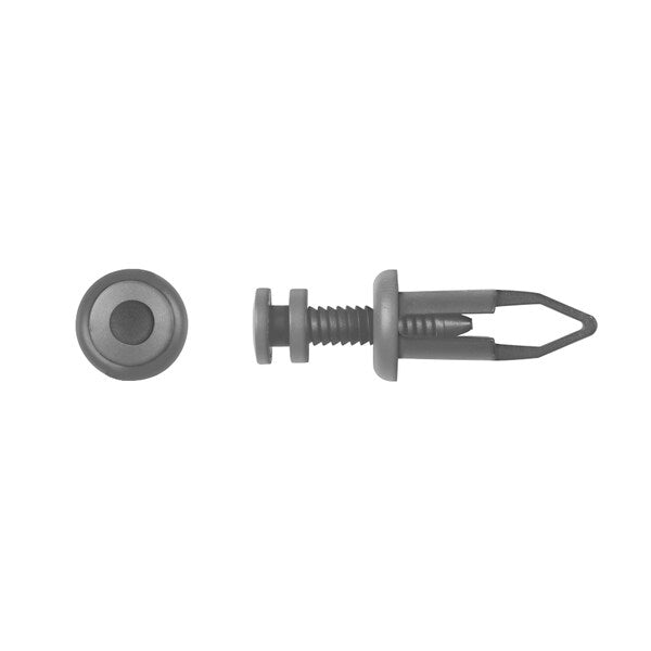 Blk Bumper Push Type Ret 9mm Hole 27mm Stem L PK10