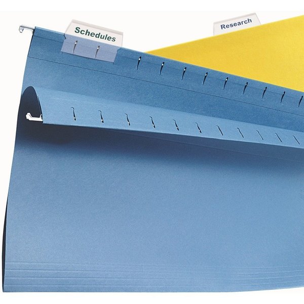 Hanging File Tabs, White, Pk90