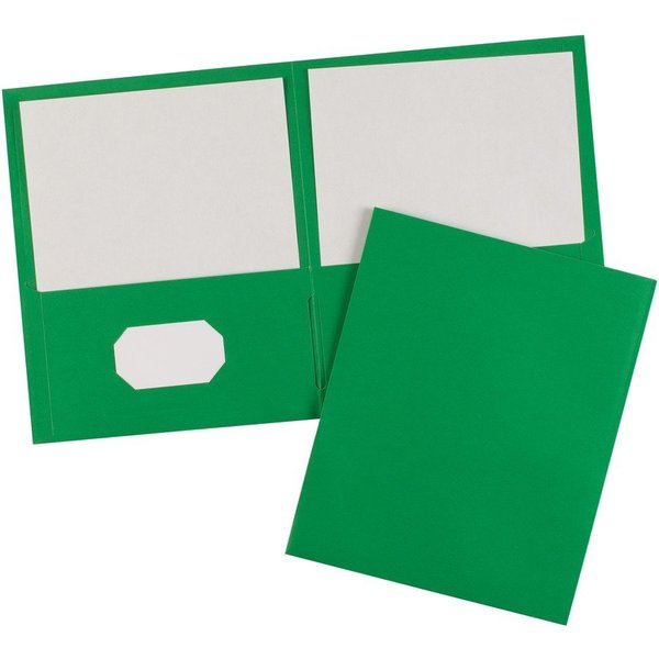 Two-Pocket File Folder, Green, PK25