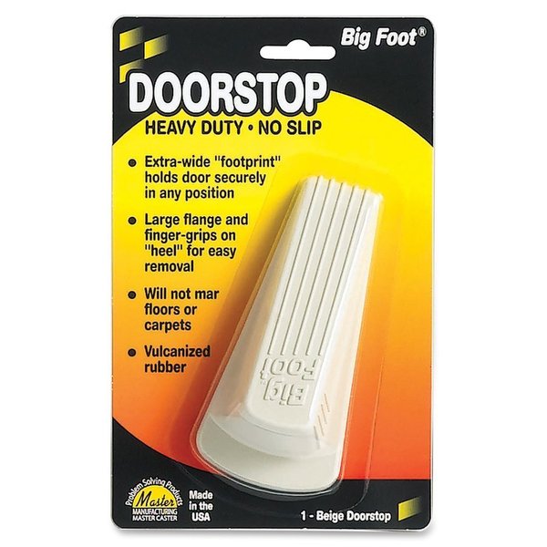 Doorstop, Nonslip Rubber, Beige