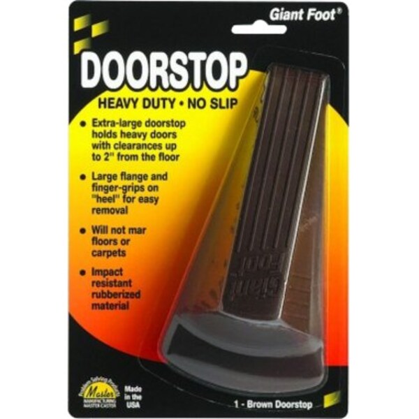 Giant Doorstop, Nonslip Rubber, Brown