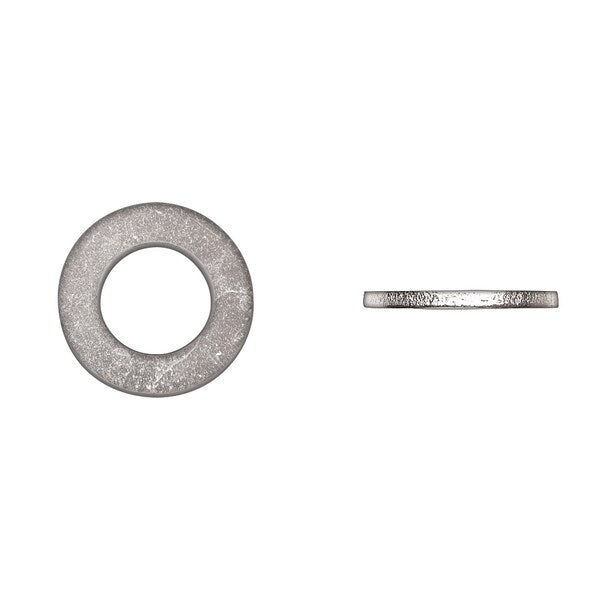 Flat Washer, Fits Bolt Size 14 mm Bright Zinc Plated Finish
