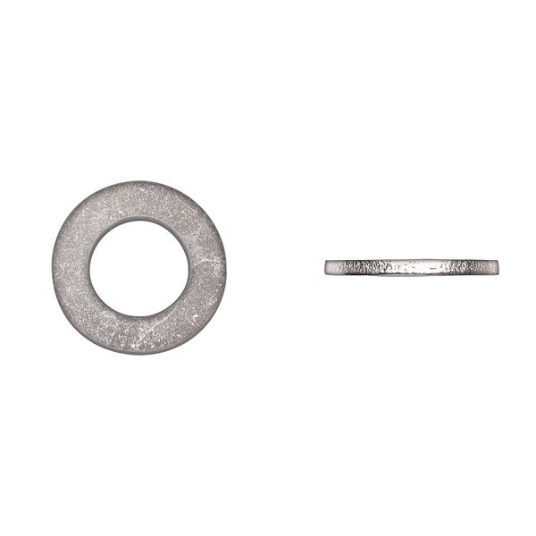 Flat Washer, Fits Bolt Size 14 mm Bright Zinc Plated Finish