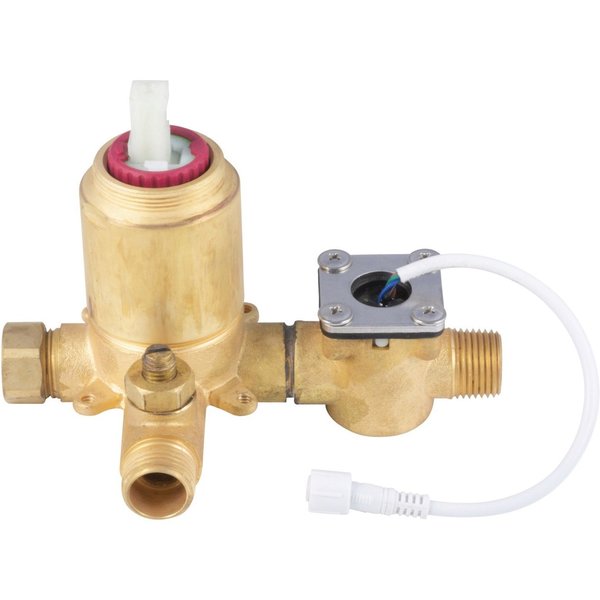 Led Trutemp Pressure Balance Valve W/Chrome Trim Kit, Finish: Chrome