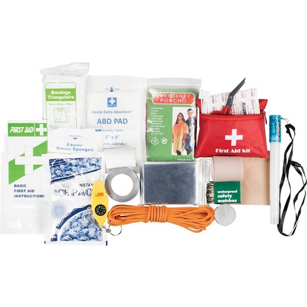 First Aid Survival Kit, Waterproof, 130 Pcs., 130 pcs.
