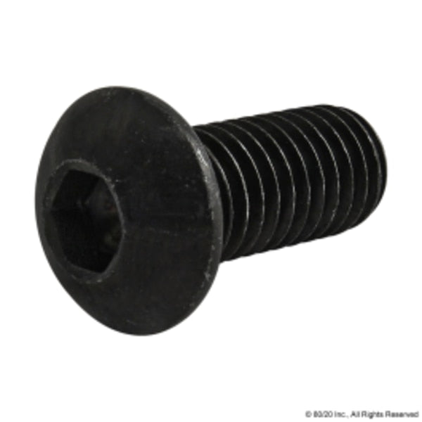 M8-1.25 Socket Head Cap Screw, Black Oxide Steel, 18 mm Length