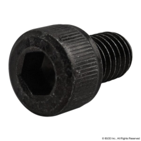 M8-1.25 Socket Head Cap Screw, Black Oxide Steel, 12 mm Length