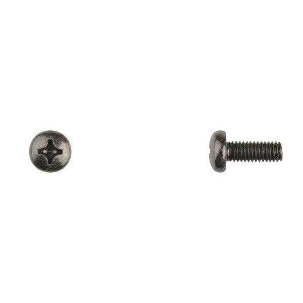 Blk License Plate Screws 6-1.00x16mm Phllp Pan Head PK50