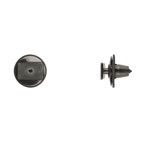 Blk Nyln Rocker Mldg Clips 8mm Hole Size 12mm Stem L PK15
