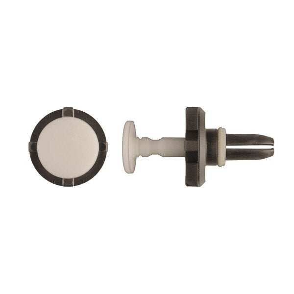 Blk/Wht Nyln Bumper Ret 11mm Hole 20mm Stem L PK10