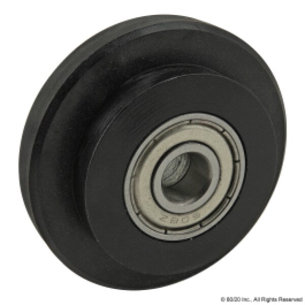 Roller Wheel 47 Slot8 Nylon Blk