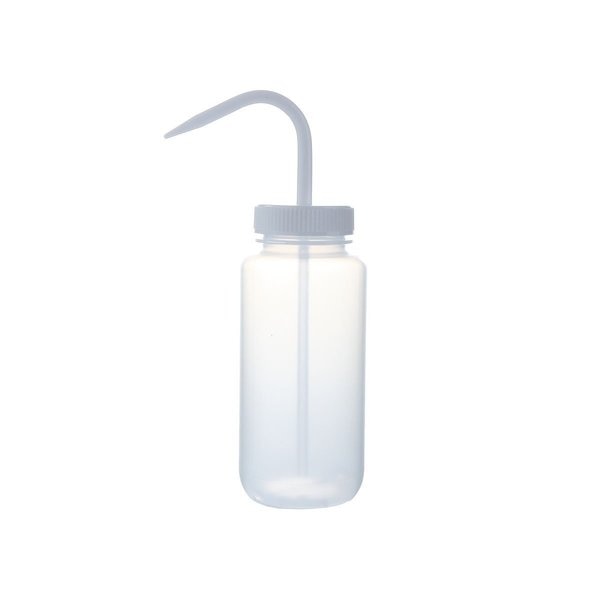 Wash Bottle, Color Coded, Wide, Clr/Wht, PK6