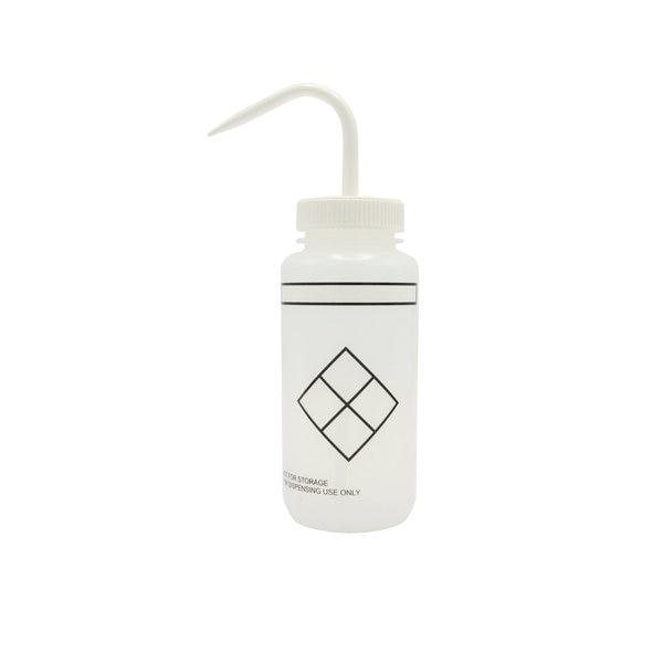 Wash Bottle, Safety Label, Clear/Clear, PK6