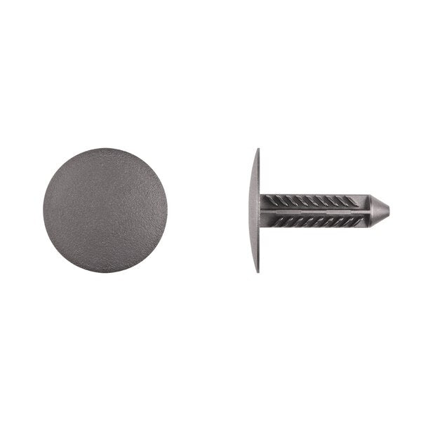 Blk Fender/Headliner Ret 8mm Dia 27mm Stem L PK25