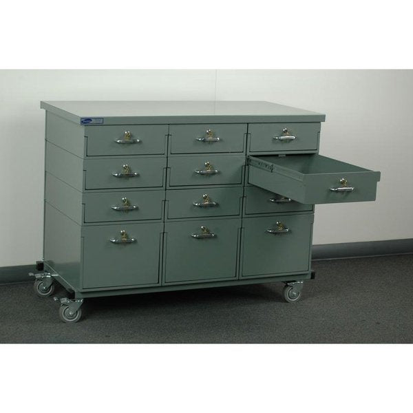 Three Wide, Mobile Drawer Unit