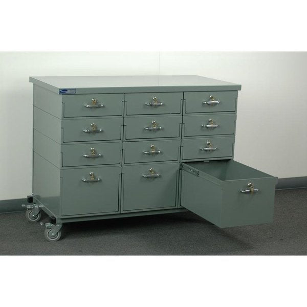 Three Wide, Mobile Drawer Unit
