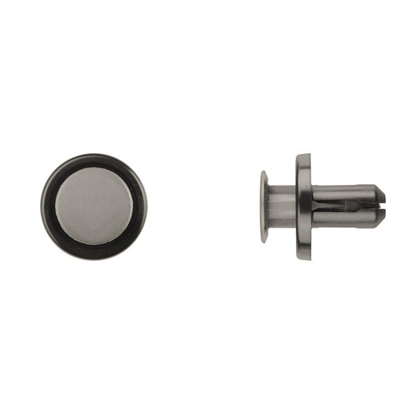 Blk Nyln Push Type Retainer 9mm Hole Size 15mm Stem L PK10