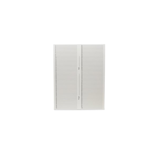 Slide Box Inventory Card, 100 Plac, PK10