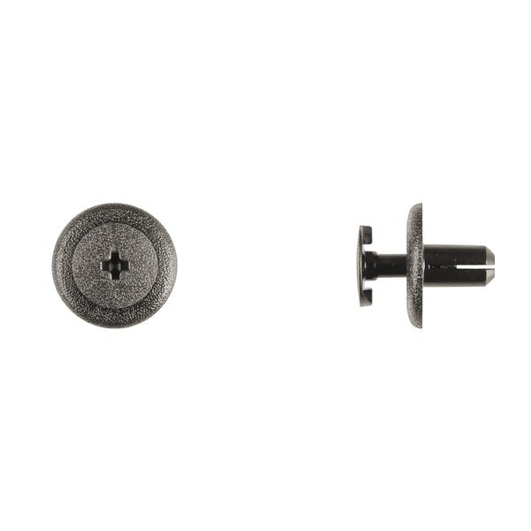 Blk Nyln Phllp Screw Ret 7mm Hole Size 11mm Stem L PK15